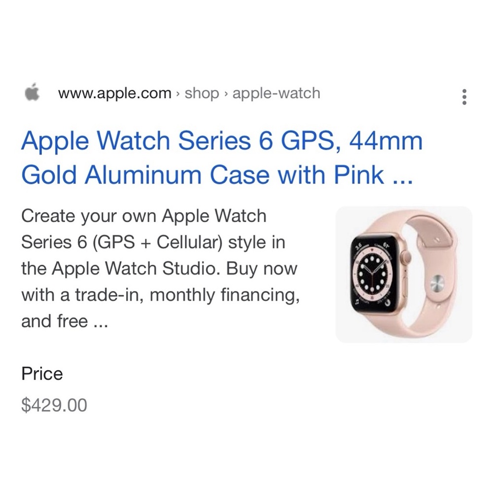 Brand New Apple Watch, Series 6, Rose Gold, 44mm
